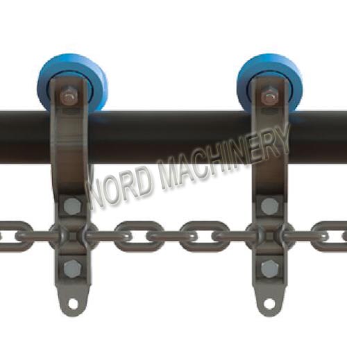 Overhead conveyor chain line